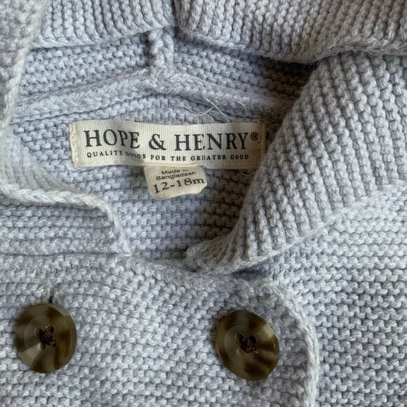 Hope & Henry Hooded Sweater size 12-18 mo - Picture 2 of 3